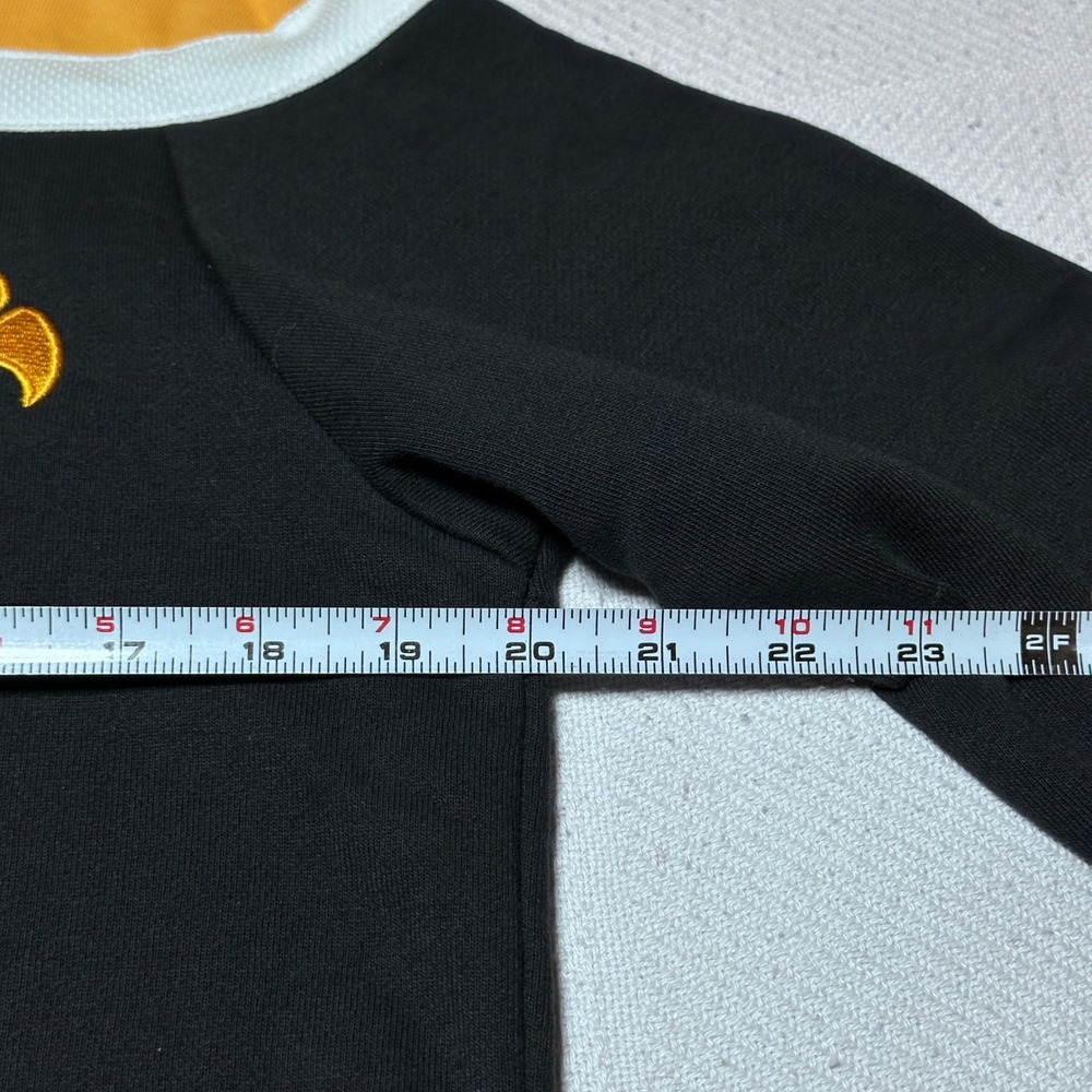 Champion Iowa Hawkeyes Hoodie Mens Small Lace Up Hockey Jersey Black Yellow - Picture 7 of 10